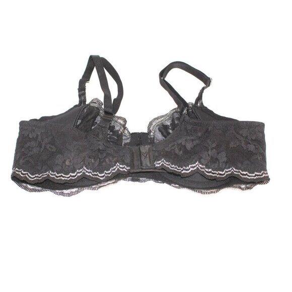 Victoria's Secret Bra 36D Dream Angles Black Silver Lace Sheer Push Up Underwire - Picture 5 of 16
